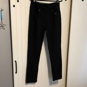 Belle by Kim Gravel Black Straight-Leg Pull on Jeans